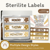 Sterilite Drawer Labels - Daisy Gingham Neutrals Decor - Miss Jacobs Little Learners