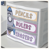 Sterilite Drawer Labels - Dreamy Space Classroom Decor - Miss Jacobs Little Learners