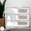 Sterilite Labels | Editable 3 Drawer Labels | Modern Rainbow Calm Colors - Miss Jacobs Little Learners