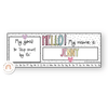 Student Desk Name Plate & Goals Mat - Spotty Pastel Decor - Miss Jacobs Little Learners
