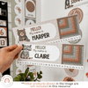 Student Desk Name Plate & Goals Mat - Woodland Classroom Decor - Miss Jacobs Little Learners