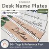 Student Desk Name Plates - Boho Plants Classroom Decor - Miss Jacobs Little Learners