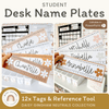 Student Desk Name Plates - Daisy Gingham Neutrals - Miss Jacobs Little Learners