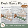 Student Desk Name Plates - Modern Jungle Decor - Miss Jacobs Little Learners