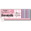 Student Name Tags & Goals Desk Plates | Daisy Gingham Pastels Classroom Decor | Editable - Miss Jacobs Little Learners