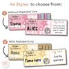 Student Name Tags & Goals Desk Plates | Daisy Gingham Pastels Classroom Decor | Editable - Miss Jacobs Little Learners