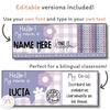Student Name Tags & Goals Desk Plates | Daisy Gingham Pastels Classroom Decor | Editable - Miss Jacobs Little Learners