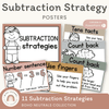 Subtraction Strategies Posters - Boho Neutrals Classroom Theme - Miss Jacobs Little Learners