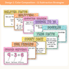Subtraction Strategies Posters - Cutesy Composition Notebook Math Decor - Miss Jacobs Little Learners