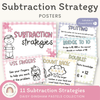 Subtraction Strategies Posters - Daisy Gingham Pastels Theme - Miss Jacobs Little Learners