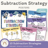 Subtraction Strategies Posters - Dreamy Space Theme Classroom Decor - Miss Jacobs Little Learners