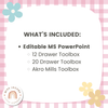 Teacher Toolbox Labels | Daisy Gingham Pastel Classroom Decor | Editable - Miss Jacobs Little Learners