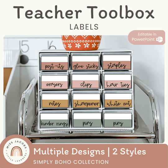 Teacher Toolbox Labels | SIMPLE BOHO