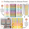 Teacher Trolley Labels - Cutesy Composition Notebook Classroom Decor - Miss Jacobs Little Learners