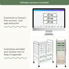 Teacher Trolley Labels for Rolling Cart - Modern Botanical Decor - Miss Jacobs Little Learners
