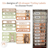 Teacher Trolley Labels for Rolling Cart - Woodland Classroom Decor - Miss Jacobs Little Learners