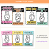 Telling Time and Clock Posters - Cutesy Composition Notebook Math Decor - Miss Jacobs Little Learners