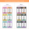 Telling Time and Clock Posters - Cutesy Composition Notebook Math Decor - Miss Jacobs Little Learners