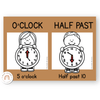 Telling Time and Clock Posters - Modern Jungle Earthy Decor - Miss Jacobs Little Learners