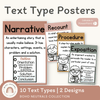 Text Type Posters - Boho Neutrals Classroom Theme - Miss Jacobs Little Learners