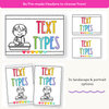 Text Type Posters - Bright Theme - Miss Jacobs Little Learners
