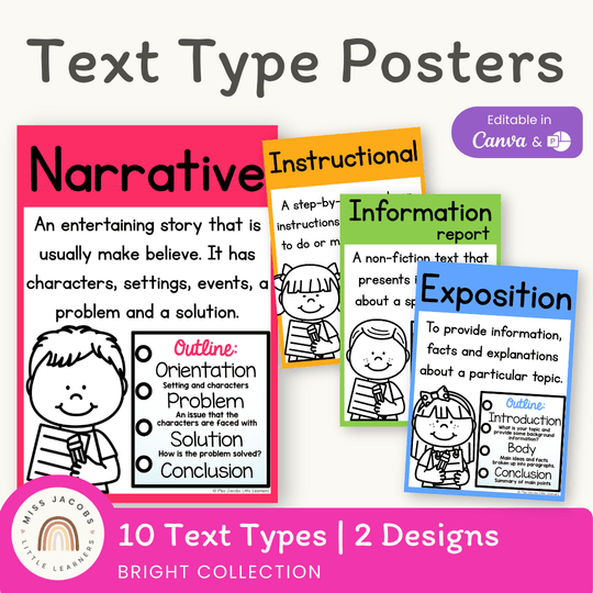 Text Type Posters - Bright Theme