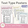 Text Type Posters - Daisy Gingham Pastels Theme - Miss Jacobs Little Learners