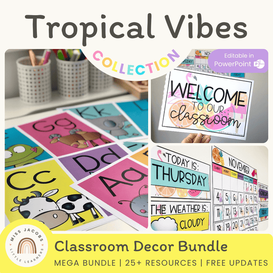 Tropical Vibes Classroom Decor Bundle