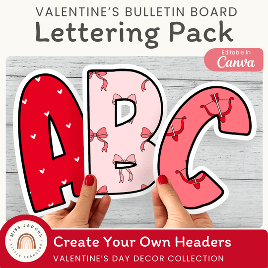 Valentine’s Day Bulletin Board Letters Classroom Decor
