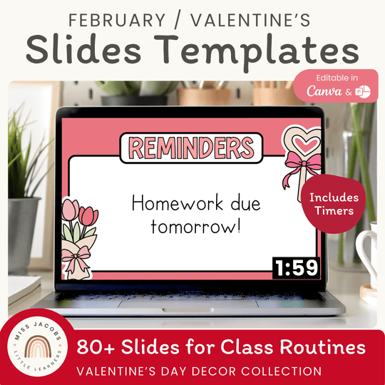 Valentine’s Day Morning Meeting Slides Templates: Google, Canva, PPT