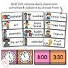 Visual Timetable - Cutesy Composition Notebook Classroom Decor - Miss Jacobs Little Learners
