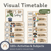 Visual Timetable Daily Schedule - Boho Plants Classroom Decor - Miss Jacobs Little Learners