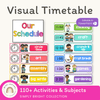 Visual Timetable Daily Schedule - Brights Classroom Decor - Miss Jacobs Little Learners
