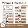 Visual Timetable Daily Schedule - Ombre Neutrals Classroom Decor - Miss Jacobs Little Learners