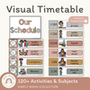 Visual Timetable Daily Schedule - Simply Boho Classroom Decor - Miss Jacobs Little Learners