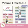 Visual Timetable Daily Schedule - Simply Pastel Classroom Decor - Miss Jacobs Little Learners