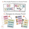 Visual Timetable Daily Schedule - Spotty Pastel Classroom Decor - Miss Jacobs Little Learners