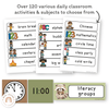 Visual Timetable Daily Schedule - Woodland Classroom Decor - Miss Jacobs Little Learners
