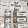 Visual Timetable Daily Schedule - Woodland Classroom Decor - Miss Jacobs Little Learners