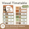 Visual Timetable Daily Schedule - Woodland Classroom Decor - Miss Jacobs Little Learners