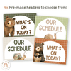 Visual Timetable Daily Schedule - Woodland Classroom Decor - Miss Jacobs Little Learners