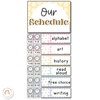Visual Timetable | Daisy Gingham Pastels Classroom Decor | Editable - Miss Jacobs Little Learners