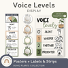 Voice Levels Chart - Boho Plants Classroom Decor - Miss Jacobs Little Learners