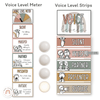 Voice Levels Chart - Boho Rainbow Neutrals Classroom Decor - Miss Jacobs Little Learners
