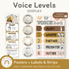 Voice Levels Chart - Daisy Gingham Neutrals Decor - Miss Jacobs Little Learners