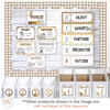 Voice Levels Chart - Daisy Gingham Neutrals Decor - Miss Jacobs Little Learners