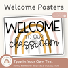 Welcome Sign - Boho Rainbow Neutrals Classroom Decor - Miss Jacobs Little Learners