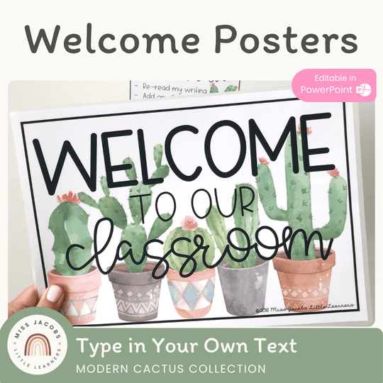 Welcome Sign | Classroom Decor | Cactus Theme
