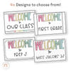 Welcome Sign - Spotty Pastel Classroom Decor - Miss Jacobs Little Learners