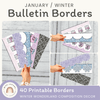 Winter Bulletin Board Borders - Composition Notebook Classroom Decor - Miss Jacobs Little Learners